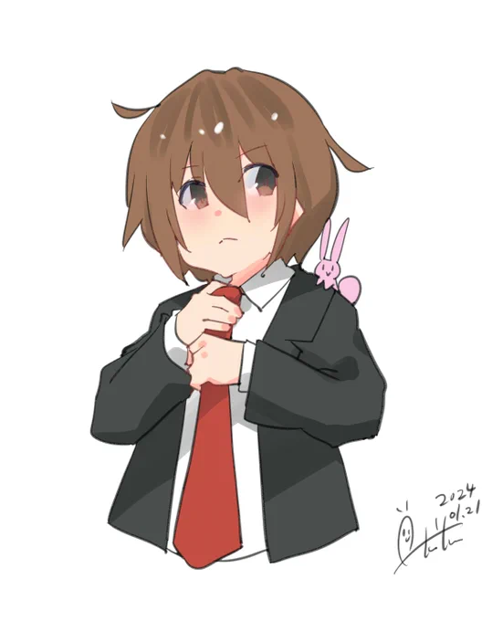 若葉『準備OKだ』 #艦これ #若葉 #艦これ版深夜の真剣お絵描き60分一本勝負 #艦これ版真剣お絵描き60分一本勝負_20240121