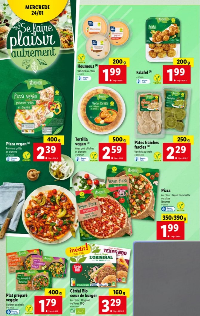 Damien_vg34's tweet photo. N’oubliez pas que dans 3 jours, pour le Veganuary, c’est le début de la semaine Végane chez Lidl !! N’hésitez pas à partager pour que personne ne loupe ça krkrkr https://t.co/ohI3zSnoId
