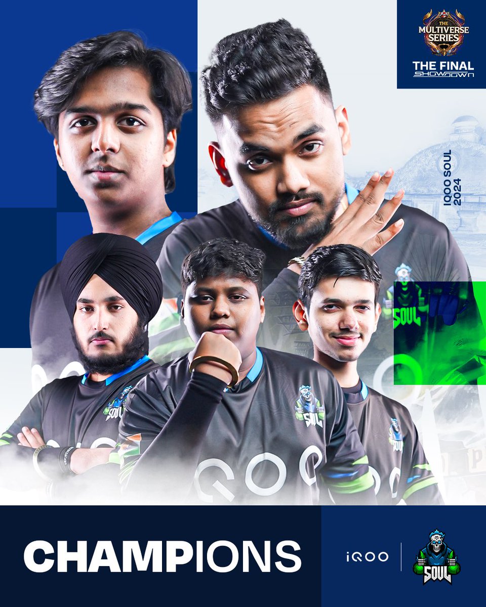 We are the CHAMPIONS of the UE Multiverse Series 2024, Final Showdown! 👑
With a consecutive 3 back to back #WWCD we end this series with absolute domination!

GGWP to our boys. 🚀
#IQOOSouL