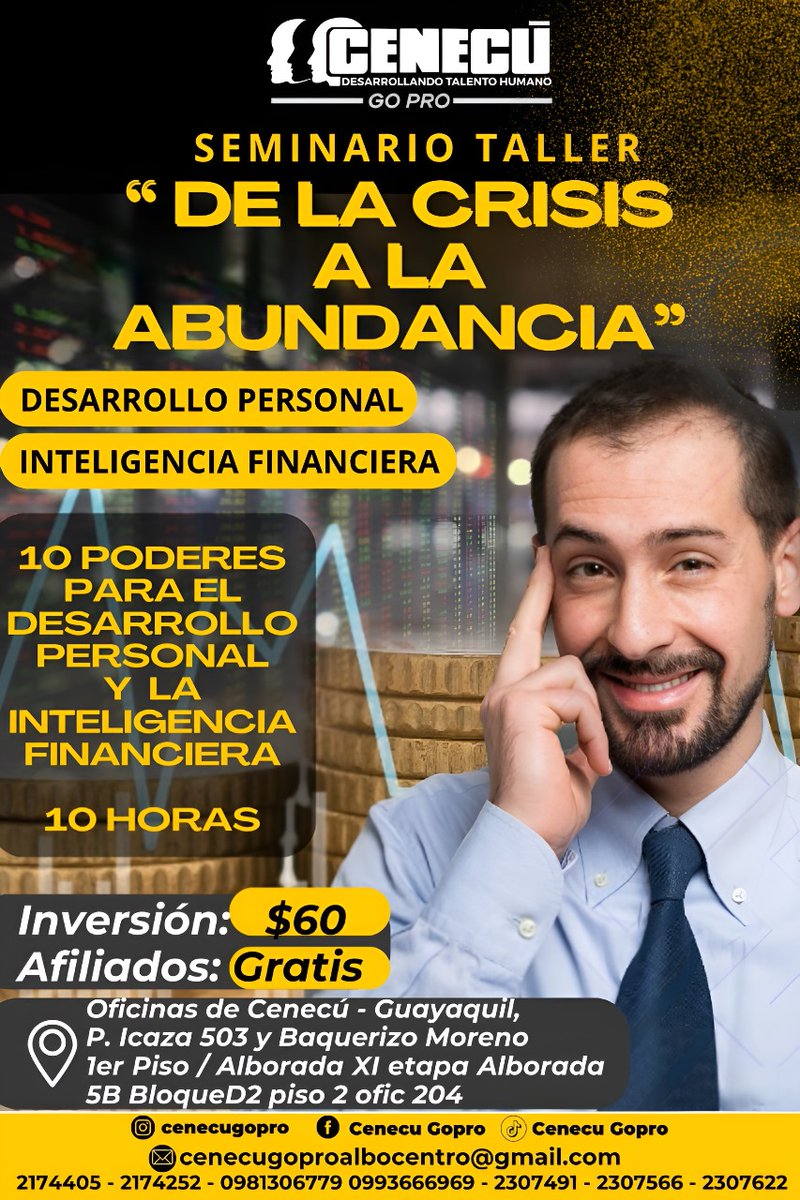 Joeazul21's tweet photo. Lunes 5 de febrero 7h30 a 9h30 o 16h30 a 18h30. Sábado 3 y 10 de febrero 8h00 a 13h00 (Afiliados a Cenecú GoPro, gratis) 
@barsoomiana @german_esp8116 @iglesialarocaec #Diosencontrol @luisantonio_r @mariajo_jimenez @LaReinaDeNarnia @IsabelRezabala @DanielNoboaOk https://t.co/vE6PR43dGv