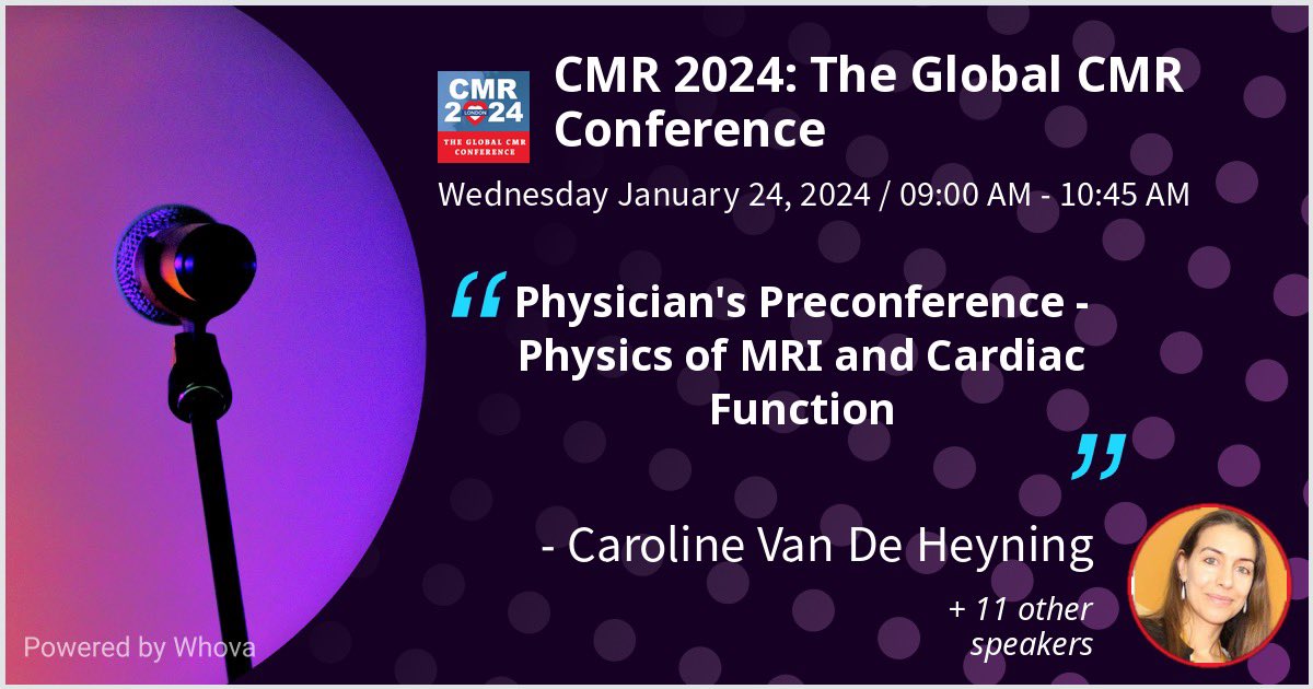 Looking forward to seeing and learning from all my brilliant CMR colleagues. Happy to introduce the Physician's Preconference together with Prof Yuchi Han, a full day on CMR essentials with excellent faculty! #CMR2024 @bernhard_gerber @achir76 @RJHoltackers @blanca_domenech