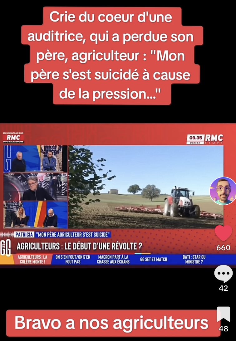 Resistance_SM's tweet photo. 🥹😞une citoyenne lambdas explique comment son papa #agriculteur a préféré se suicider plutôt que de maintenant la pression énorme d’EMacron soumis à L’UE Ursula von der Leyen et toutes sa clique de mafieux criminels #Innommable
https://t.co/4ksbZbWimf https://t.co/1ymhxhuYmZ