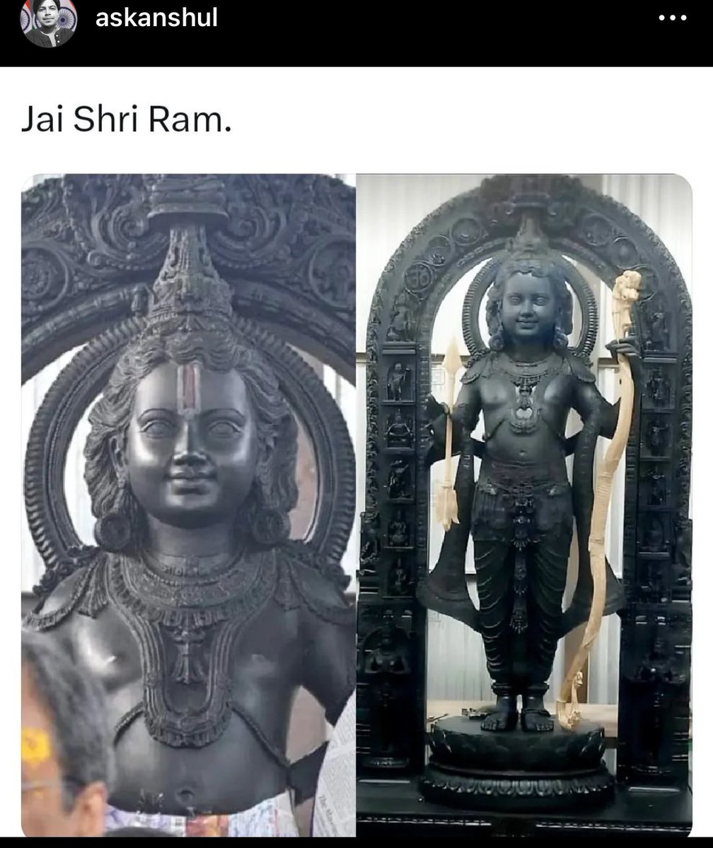 nileshpandit_'s tweet photo. First ever glimpse of Ramji🙏
Blessed enough to witness this❤️🕉️
#JaiShreeRam https://t.co/Vsm92iz3Ij