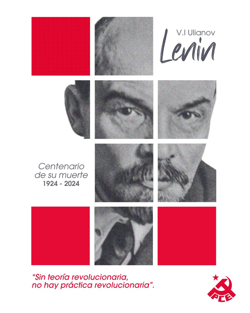 elpce's tweet photo. #TalDíaComohoy de 1924 moría #Lenin.

La Revolución Rusa, organizada por el Partido Bolchevique bajo su liderazgo, abrió una era de liberación sin precedente para la clase obrera y los pueblos.

Su obra y su ejemplo son guía para quienes luchamos por el socialismo. #Lenin100 https://t.co/BWQ9ebPP3I