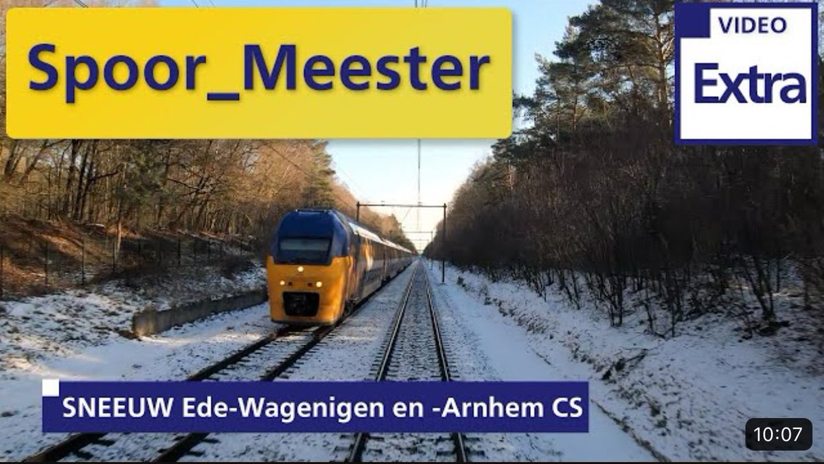 SpoorMeester's tweet photo. Rij mee door de #sneeuw #snow met de #intercity #treinleven (4K) #Railway #Cabview 
➡️ https://t.co/ljO6i7GMxl ⬅️ https://t.co/uBOe1q8Mot