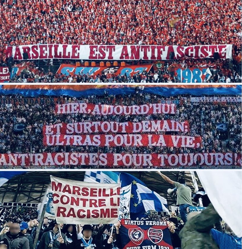 Nous sommes en 2024 et nous voyons encore des cris de singes, des signes fascistes , des saluts nazi dans les stades. Que ça soit là ou ailleurs. Je trouve ça absolument absurde de voir que ça existe encore. Et pas si loin. Nice , Lyon, en Italie , en Espagne.. bref un énorme