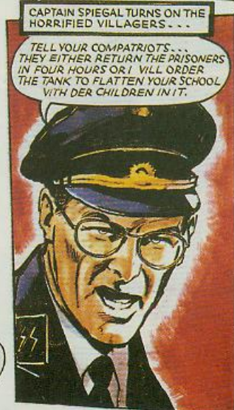 DWUDatabase's tweet image. This is more a World War 2 story and less of a #DoctorWho story. We spend the strip following Nazi's threatening to destroy a school full of children while the Doctor is just locked in a barn #Timebenders