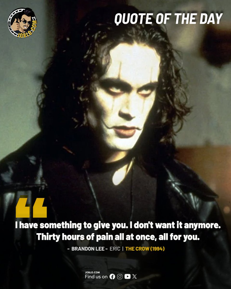 Movie Quote: The Crow (1994) 🎥 #JoBloMovies #moviequote #theCrow # BrandonLee, image size:960x1200