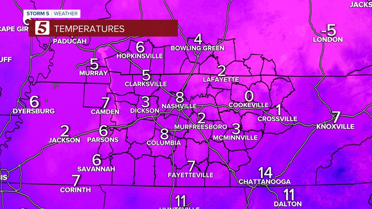 NC5_LelanStatom's tweet photo. Our Sunday morning is starting with temperatures in single digits. We'll get close to the freezing mark this afternoon. For the work week, it'll be milder, but rain is on the way. Get your forecast now on #NC5 This Morning. #tnwx #kywx #CrazyCold #Storm5Weather https://t.co/TI7tA7u6sj