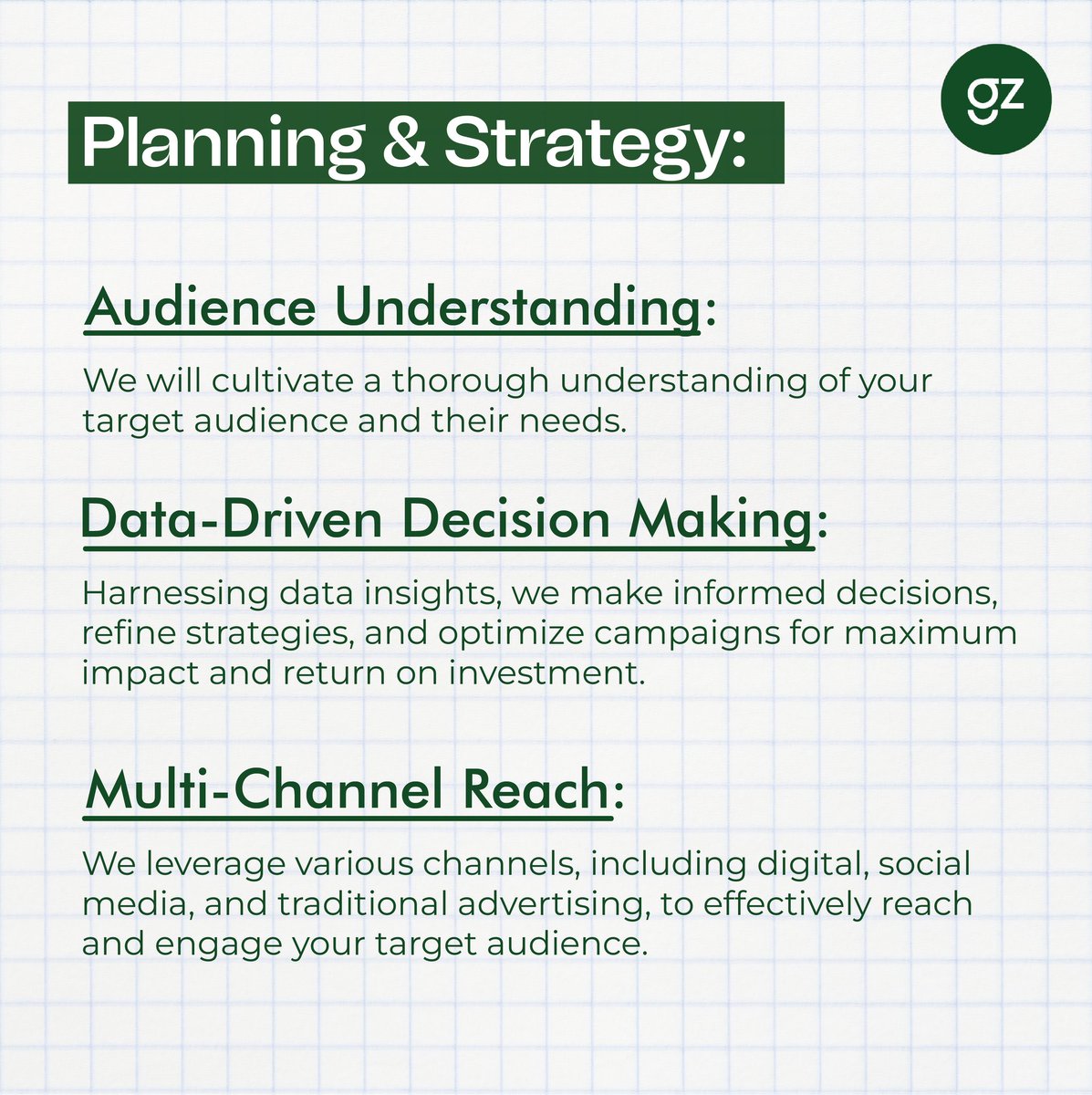 GroundZero__gz's tweet photo. Transform your business with our comprehensive 360-degree solution. Ground Zero isn't just about enhancing your reputation; we're committed to forging a sustainable future. Partner with us to sustain your business &amp; the environment.

#GreenMarketing #Sustainability #MediaAgency https://t.co/WkI9vYESxt