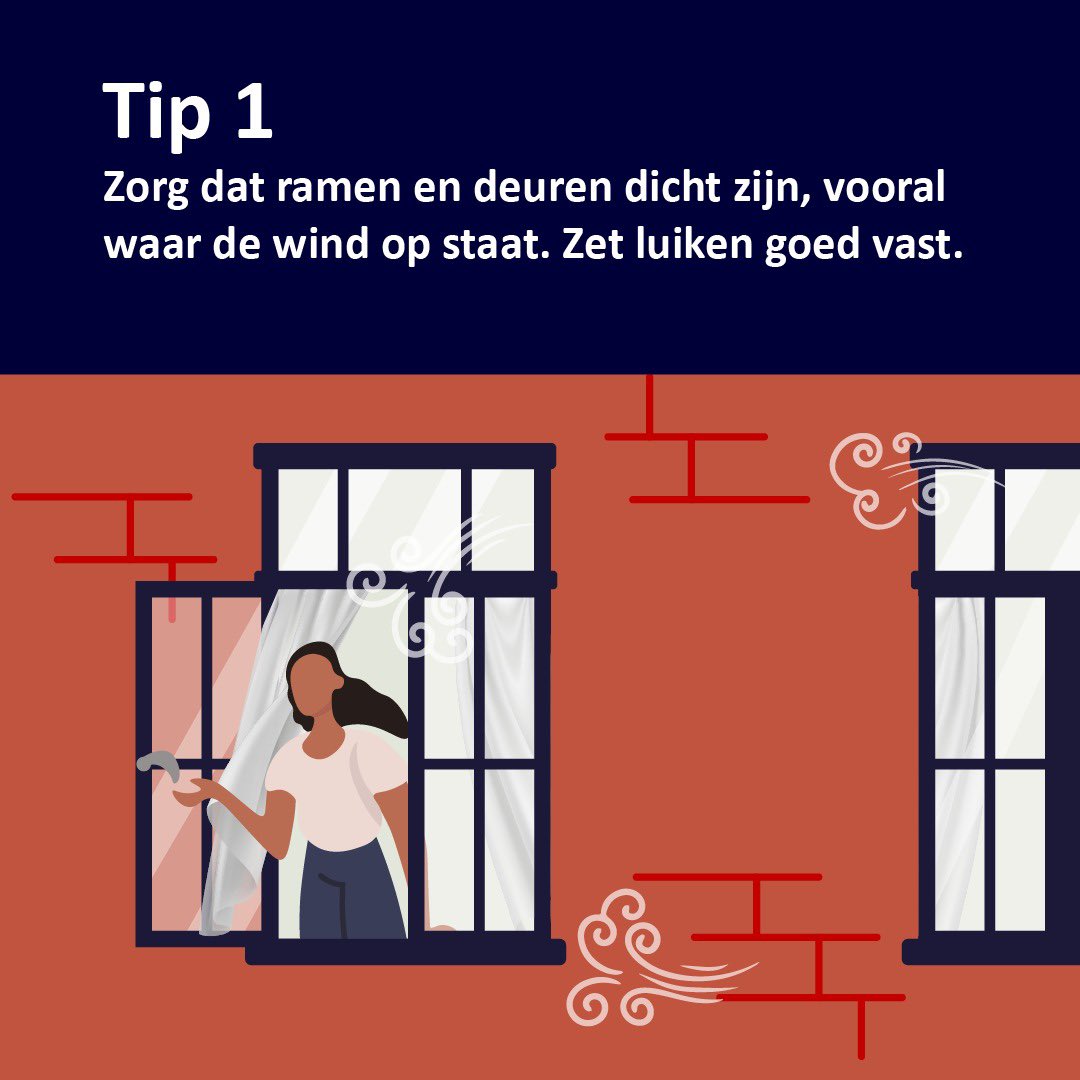 VrZW's tweet photo. Vanaf vanavond worden er zeer zware windstoten verwacht ivm #StormIsha. @KNMI heeft #codeoranje afgegeven voor provincie Noord-Holland. Daarom geven wij je 3 tips om schade door storm zoveel mogelijk te voorkomen 💨🍃. https://t.co/Xsmd29Fp0s