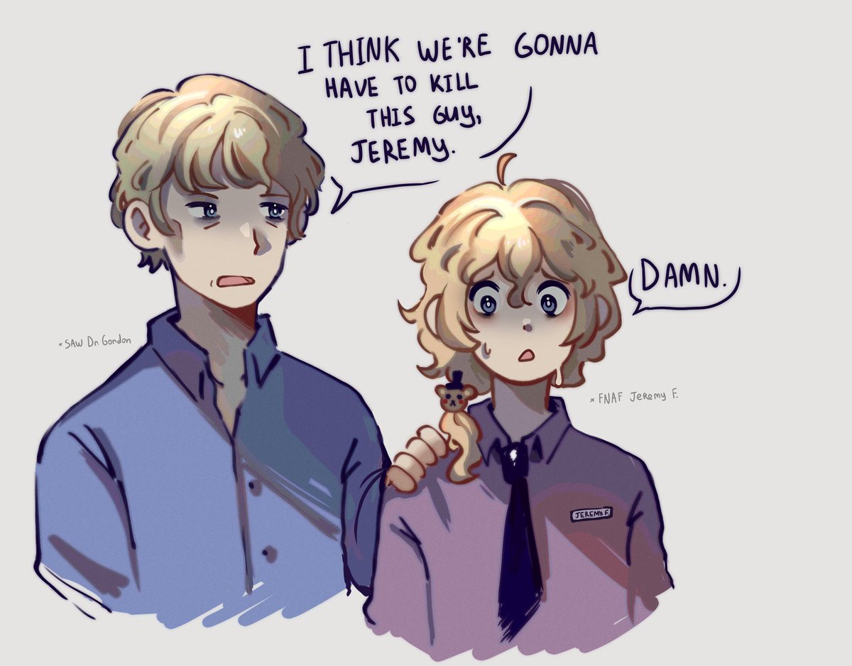 they are so silly help #LaurenceGordon #saw #fnaf #jeremyfitzgerald #fnaffanart
