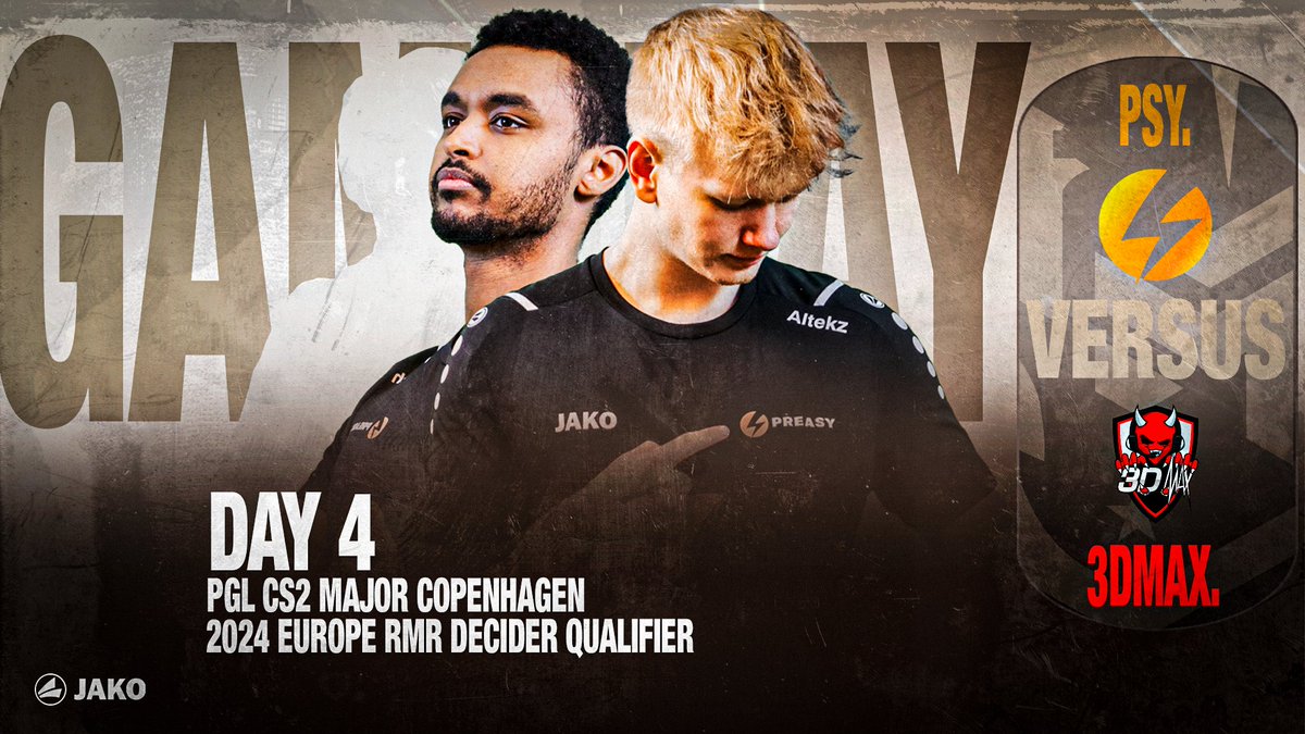 Preasy Esport ๐ฉ๐ฐ (@preasyesport) on Twitter photo Long day ahead? Maybe, maybe not.
We're going up against the frenchmen from <a href="/3DMAXGaming/">Team 3DMAX</a> at 14:00 CET. A win gives us a spot at the RMR in Bucharest, a loss gives us another BO3 to play later today - we prefer the first option.
As always: twitch.tv/preasytv (with Long day ahead? Maybe, maybe not.
We're going up against the frenchmen from <a href="/3DMAXGaming/">Team 3DMAX</a> at 14:00 CET. A win gives us a spot at the RMR in Bucharest, a loss gives us another BO3 to play later today - we prefer the first option.
As always: twitch.tv/preasytv (with