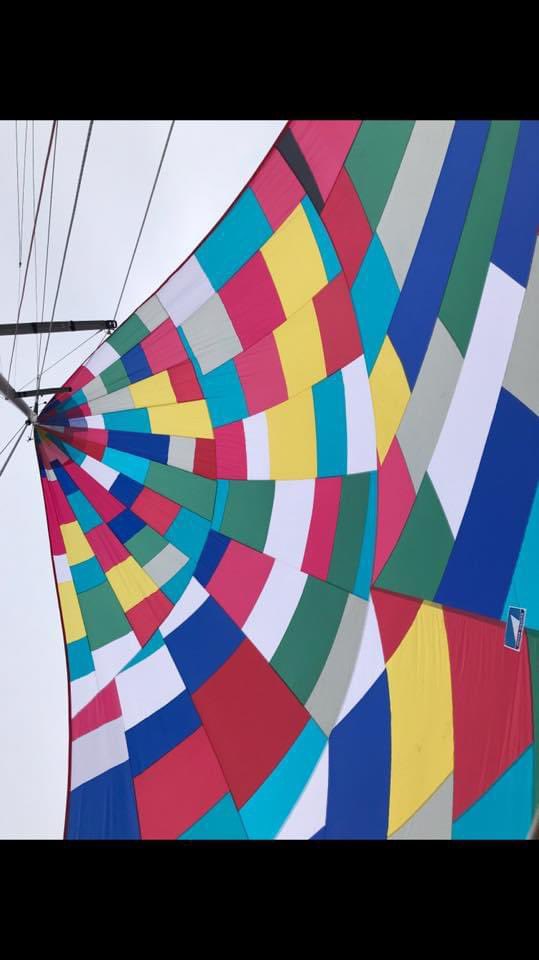All the spinnaker colours in 1 sail