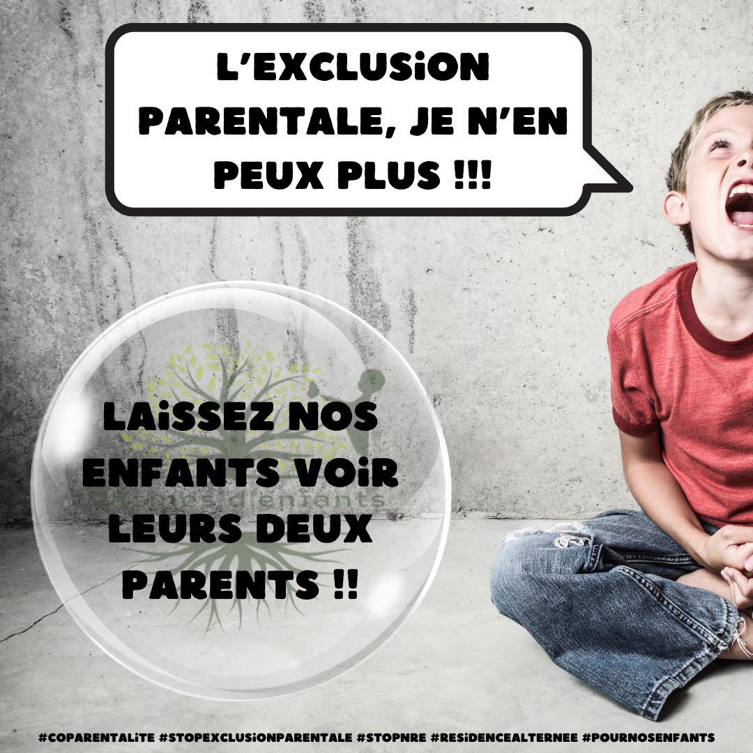 L’#exclusionparentale est une #violencepsychologique.
Libérez nos enfants de ce #fléau.
La violence psychologique sur un parent est aussi une #violenceconjugale.
A quand la vrai #égalité femme homme?
@auroreberge @GabrielAttal