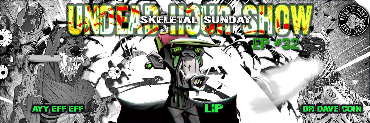 🔥We’ve got an amazing EP32 of <a href="/UndeadHourShow/">Undead Hour Show</a> later!

Gonna be joined by <a href="/LipComarella/">Lip Comarella✨</a> for our 2nd “Spotlight” episode where we learn about him, his amazing art &amp; what’s coming next from his primordial mind!

🎙️Co-hosts: <a href="/ayyeffeff/">A.F.F.</a> &amp; <a href="/drdavecoin/">drdavecoin.eth 🍌</a> 

⏰👉 x.com/i/spaces/1LyxB…