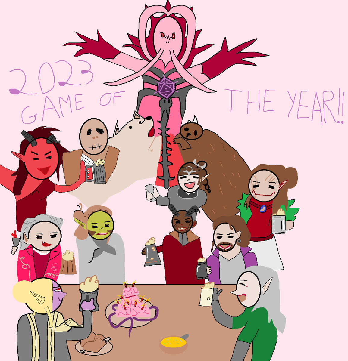 NoteauFr's tweet photo. @larianstudios A small tribute for an amazing game, had a blast playing this game and trying to use paint to repoduce it https://t.co/300GhpZem7