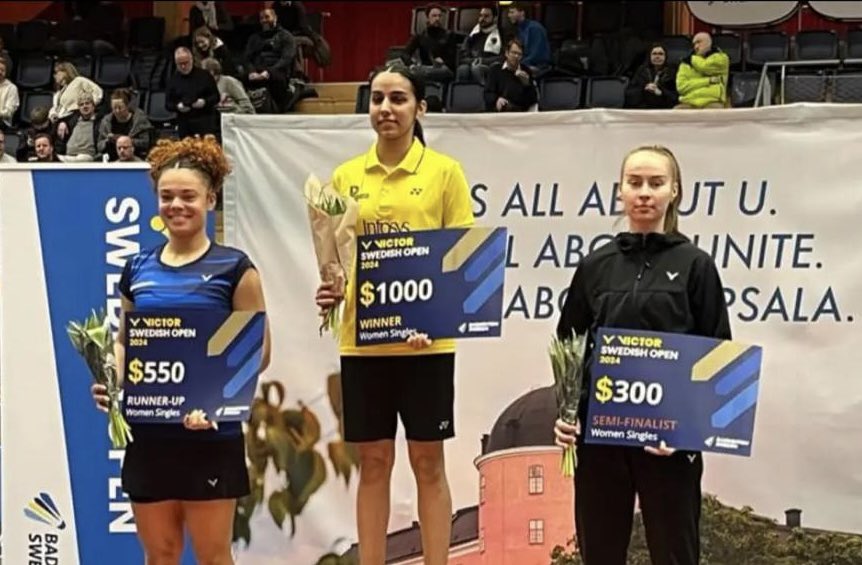 Tanmaya Lal (@tanmaya_lal) on Twitter photo Congratulations Devika Sihag 🎉
Winner 🏆 at Swedish Open !
Exciting to watch 🏸
Young badminton talent from India 🇮🇳
Devika trains at Prakash Padukone Academy <a href="/ppbaindia/">Prakash Padukone Badminton Academy (PPBA) 🇮🇳</a> Prakash was the first Indian to win Swedish Open in 1980
IFU Arena in Uppsala
(Minus 17 deg C outside) Congratulations Devika Sihag 🎉
Winner 🏆 at Swedish Open !
Exciting to watch 🏸
Young badminton talent from India 🇮🇳
Devika trains at Prakash Padukone Academy <a href="/ppbaindia/">Prakash Padukone Badminton Academy (PPBA) 🇮🇳</a> Prakash was the first Indian to win Swedish Open in 1980
IFU Arena in Uppsala
(Minus 17 deg C outside)