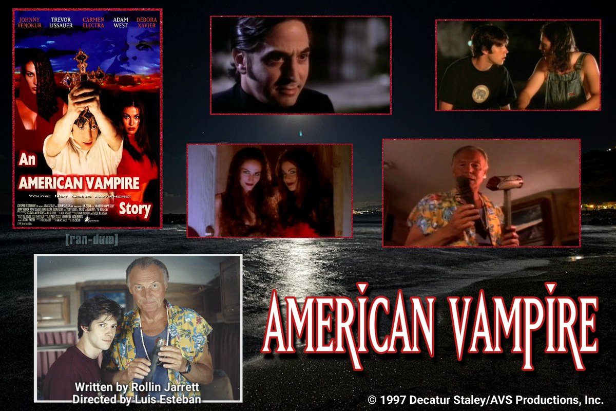 randumTwit's tweet photo. "American Vampire" (1997)

Written by Rollin Jarrett
Directed by Luis Esteban
© 1997 Decatur Staley/AVS Productions, Inc

#AmericanVampire #AnAmericanVampireStory #AdamWest #TrevorLissauer #JohnnyVenokur #CarmenElectra #Vampires #Vampire #BigKahuna #randumENT #randumEntertainment https://t.co/JDziyuNTTO