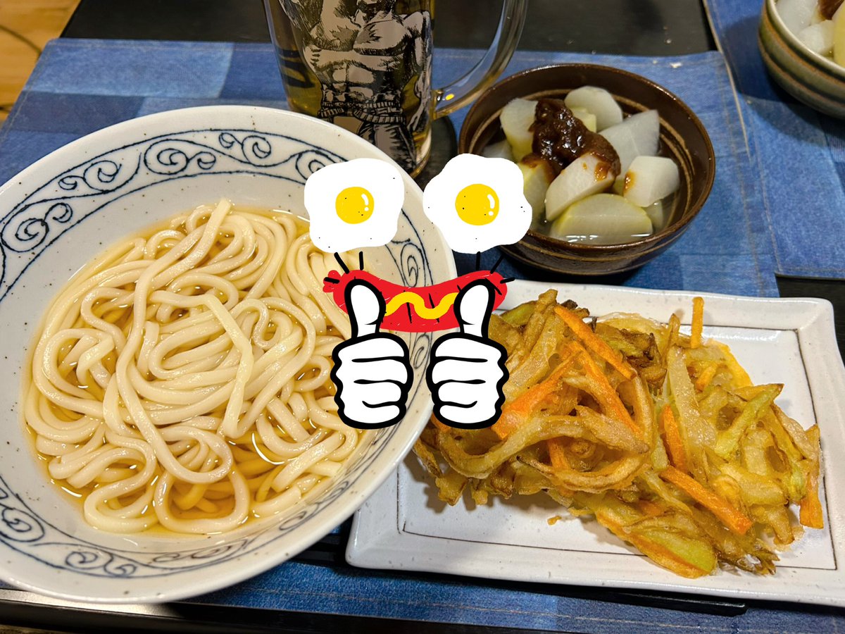 salute_wasted's tweet photo. 大根、玉ねぎ、にんじんは
かろうじてあった

#晩めし

うどん
かき揚げ
大根の炊いたんに
食べていいオソマかけ https://t.co/eitm6kxcZh