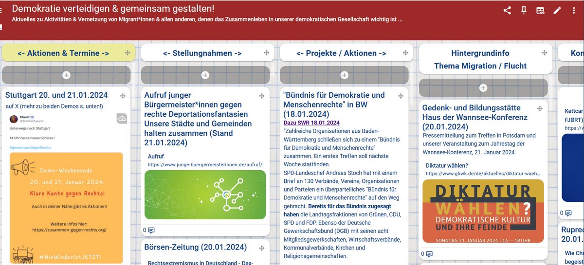 Mig_ma_S's tweet photo. ‼️ Aktualisierte Übersicht (nicht nur) zu Terminen, Stellungnahmen, Initiativen, Hintergrundinfos, Kommentaren https://t.co/HXdf58SpxF… Demokratie verteidigen &amp; gemeinsam gestalten! #wirsindmehr #NieWiederIstJetzt https://t.co/6XQkTdJGbC