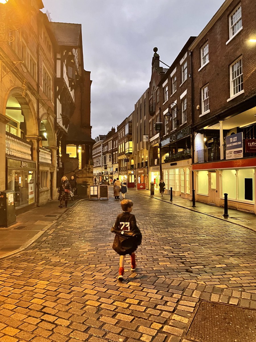 #Chester #cobbledstreets #football #streetphotography ⁦@ThePhotoHour⁩