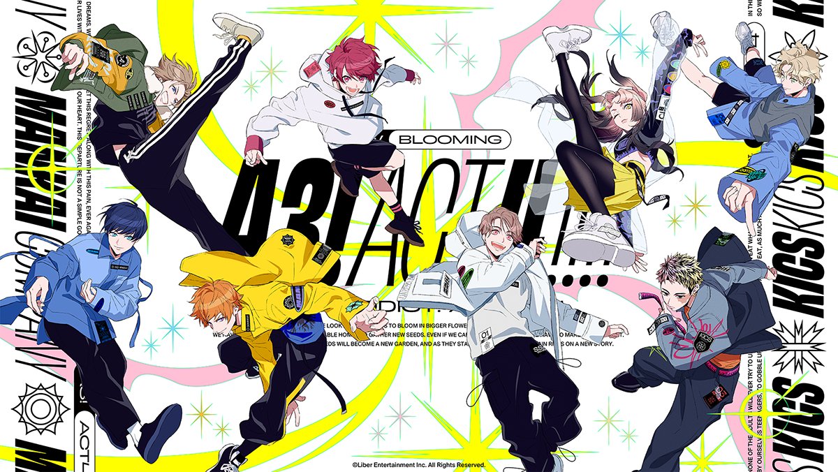mankai_company's tweet photo. ★A3! ACT4!情報★ 
冨士原良先生の描きおろしのACT4!キービジュアルも公開！リーダーズとKICSが描かれた躍動感のあるイラストになっております。 #エースリー https://t.co/vbvhJSJPKX