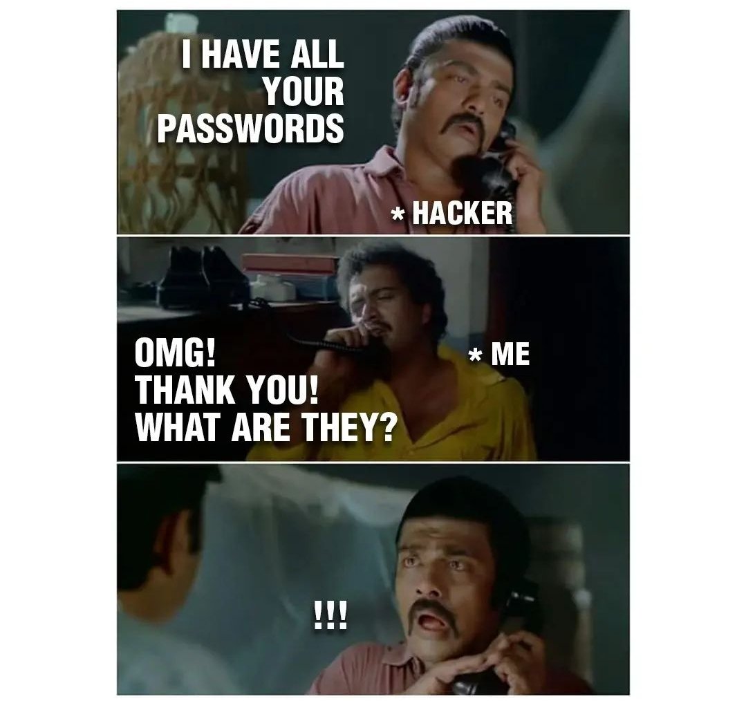 viehgroup's tweet image. Mention that friend who never remembers any password.

#cybersecurity #cyberworld #hackingmemes #cyberawareness #password #funnymemes #infosec #infosecmeme