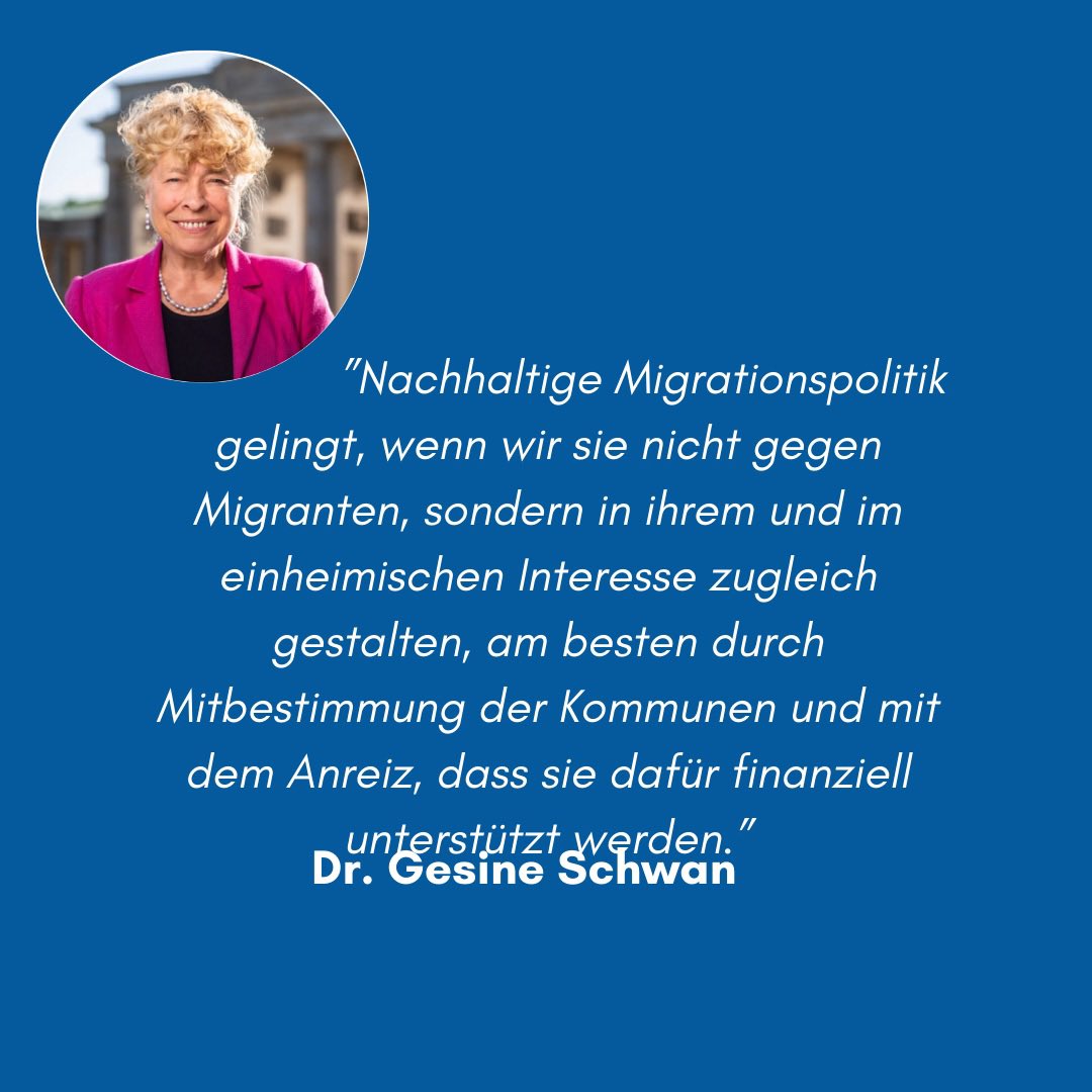Kommunen spielen eine wichtige Rolle bei der Aufnahme von Geflüchteten. Viele klagen, mit den Herausforderungen alleingelassen zu werden, und fordern mehr Hilfe. Darüber sprechen wir mit Prof. Dr. Gesine Schwan und Prof. Dr. Hannes Schammann und laden euch hierzu herzlich ein!