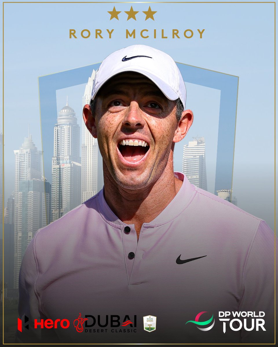 Rory McIlroy wins the Hero Dubai Desert Classic for a fourth time 🏆

#DubaiDesertClassic | #RolexSeries