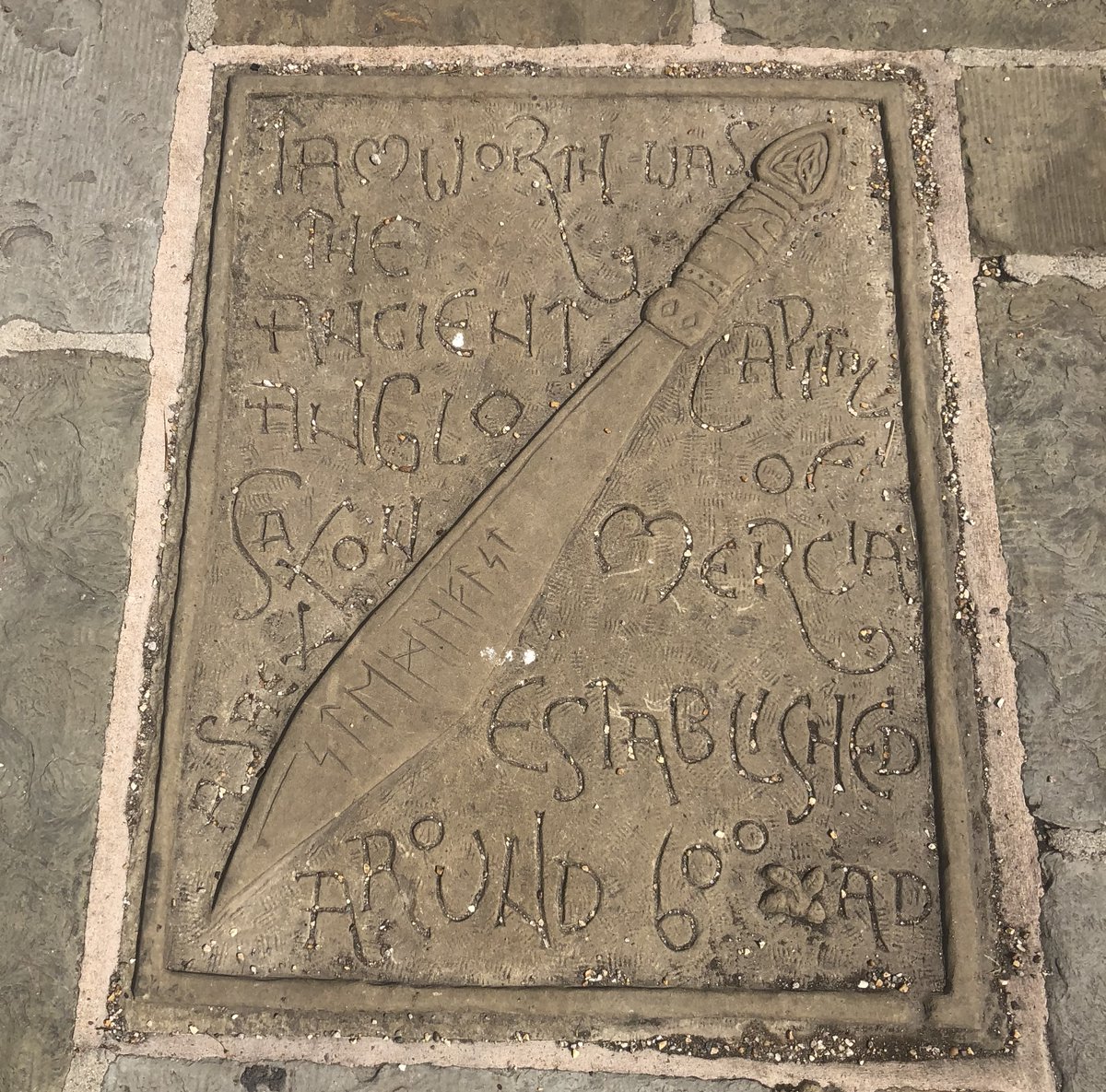 Did you know that the medieval heritage of Tamworth can be viewed under your feet as you cross the historic Ladybridge?

Six carved flagstones in the carriageway across the bridge illustrate Tamworth's Anglo-Saxon history from 600 AD to the Norman Conquest.

#history