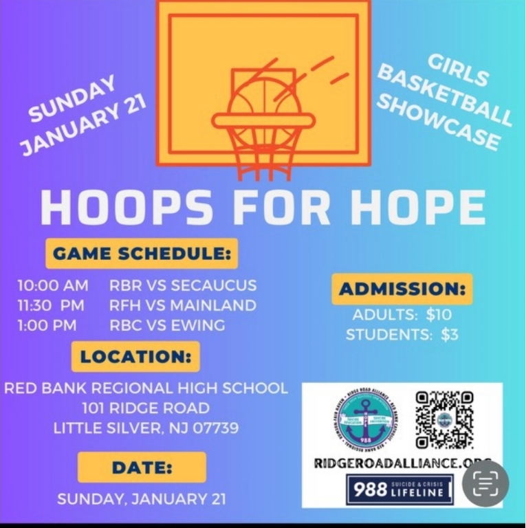 Good NJ Ladies Hoops Fans  - Terrific Triple Header below with some very key match ups.

All PRE-FOOTBALL - great timing...All at Red Bank Reg.
HS - Exit 109 off the GSP

Excellent price...better cause

<a href="/gobucsbasketbal/">rbr girls basketball</a> <a href="/SecaucusHigh/">Secaucus High School</a> <a href="/rbcgirlshoops/">RBC Girls Basketball</a> <a href="/MainlandGBBall/">MainlandGirlsBball</a> <a href="/EwingHighGBB/">Ewing High School Girls' Basketball</a>