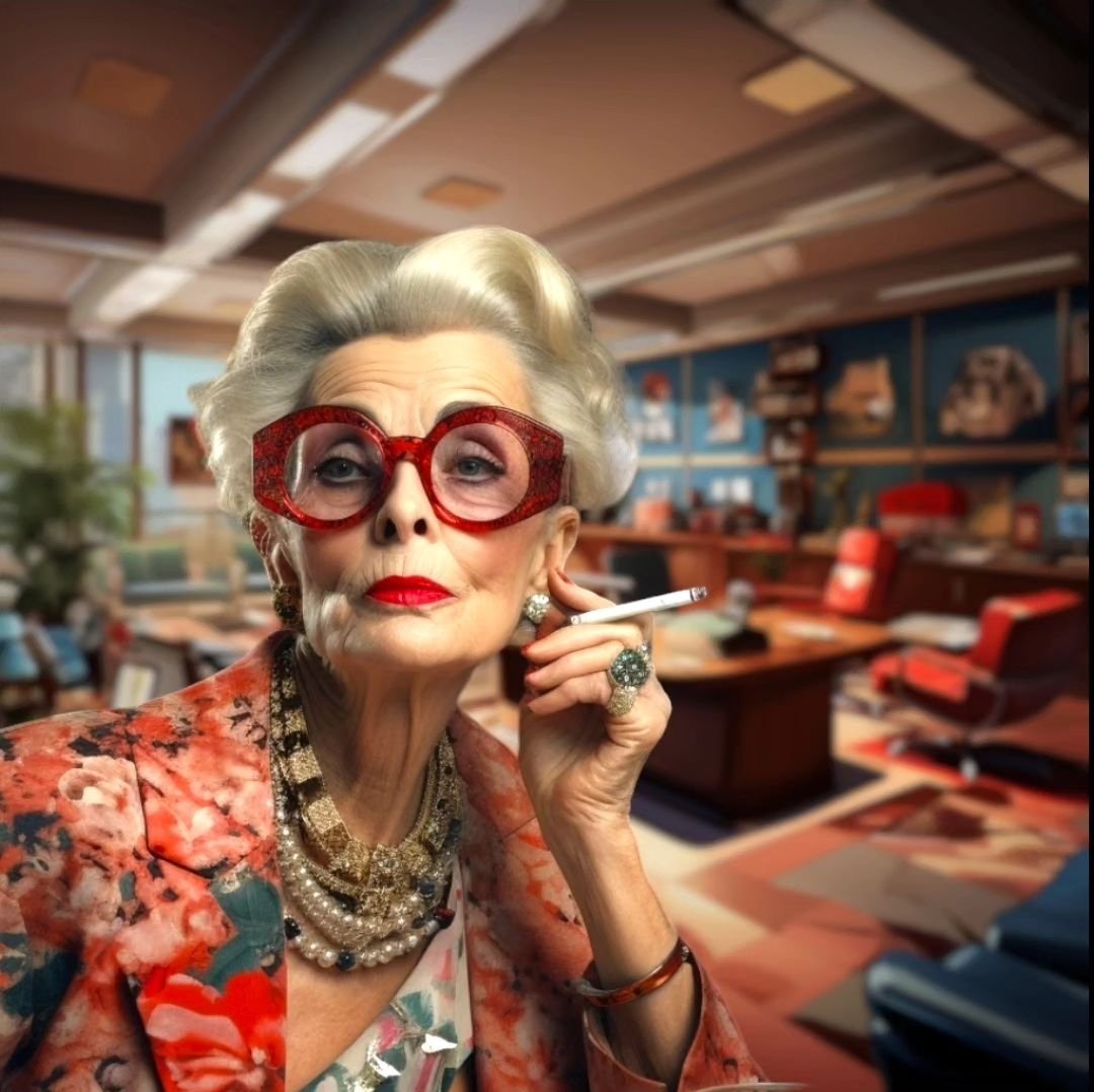 *seeking agent. From The Garmentos: 
"Sometimes, it's was hosted by a frail, elderly woman who ate like a bird, took her tea without sugar, and smoked a whole pack of Virginia slims during the presentation.
*The Sopranos meets Mad Men but are more ruthless and better dressed.