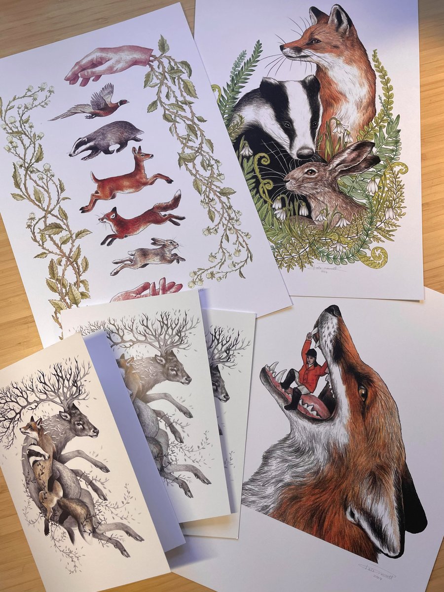 KatePow3ll's tweet photo. some of the prints n cards I'm packaging up on this rainy Sunday afternoon 🦊🖼😌🌧 endlessly grateful for people supporting my work 

https://t.co/r2Uh599eGq https://t.co/cv0FcvVTD4
