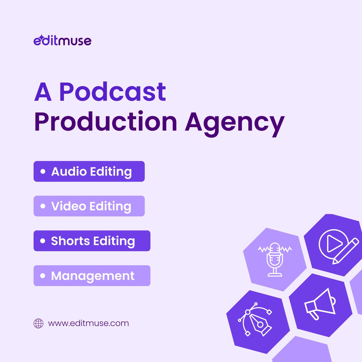 editmuse's tweet image. Hey, Podcasters!  Our Journey has started. We are here to produce your podcast. We have an exciting service for you. If you have any questions you can DM us.   #podcast #podcaster #podcastagency #podcastproduction #podcastproducer #podsoul #podsoulagency #podcastcoverart