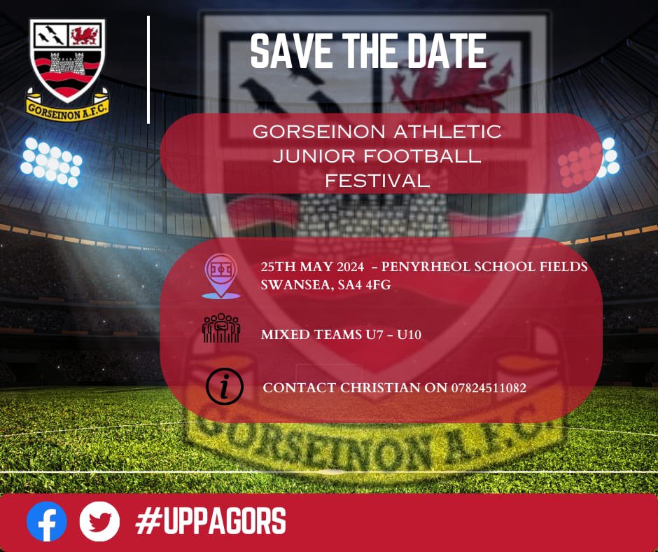 GorseAFC's tweet photo. Save the date 🔴⚫️

If anyone is interested in entering please message Via social media or Christian Zanetti. https://t.co/C73jjlrBDs