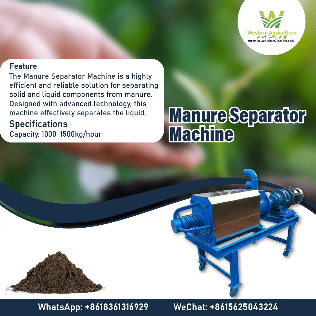 WesternAgri's tweet image. Manure Separator Machine

Capacity: 1000-1500kg/hour
Power: 4KW
Voltage: 380V 

Contact Us
Western Agriculture Machinery
Shunde Guangwu, Xinyang Town, Zhengzhou, Henan Province, China.
WhatsApp: +8618361316929
WeChat: +8615625043224

#ManureSeparator #ManureManagement #CowDung