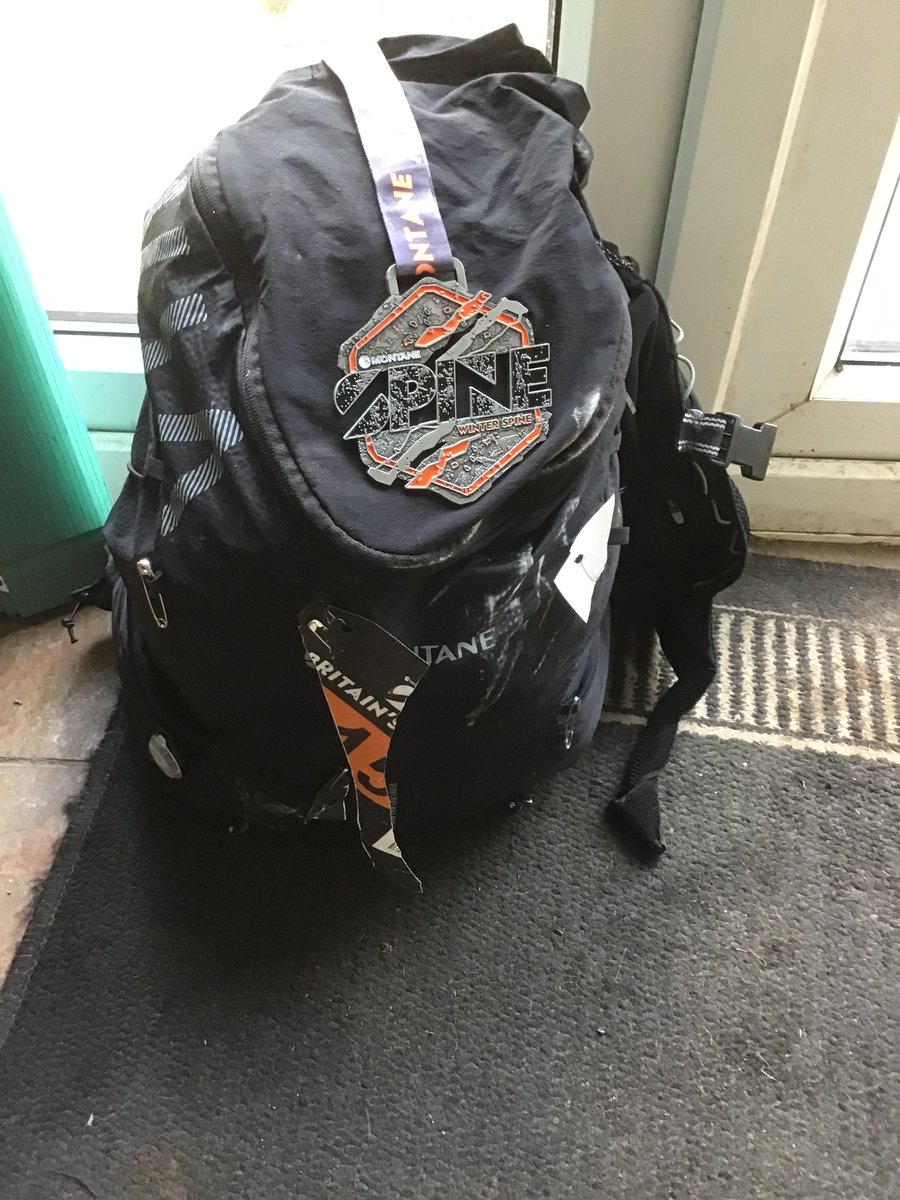 I survived but the last night with 70 mph winds shredded my number. I thought this may be better than my battered face. I got the adventure I expected! Thanks to all involved <a href="/TheSpineRace/">Montane Spine Race</a>