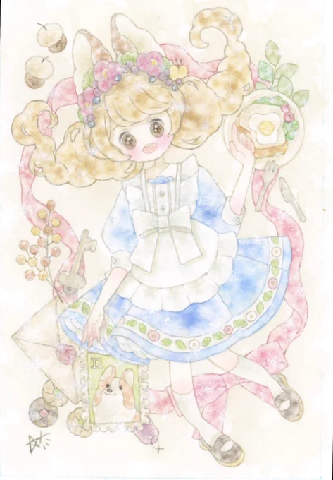 #正直に言いますフォローしてほしいですけもみみや透明水彩が好きな方居ましたら今年フォロワ3000人目標に頑張っています 