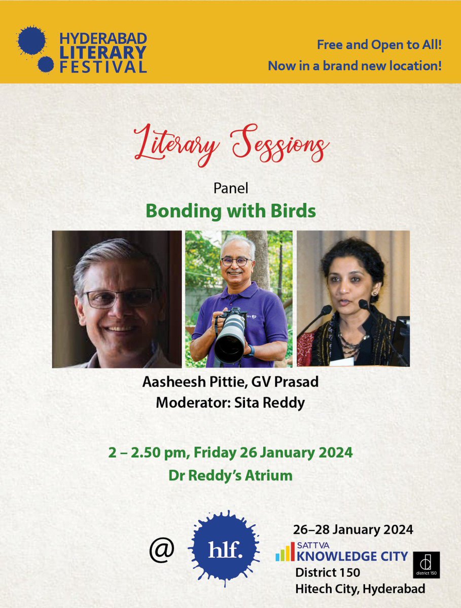 Looking forward to this with @gvprasad and @redsitared Do come, all of you to celebrate birds!