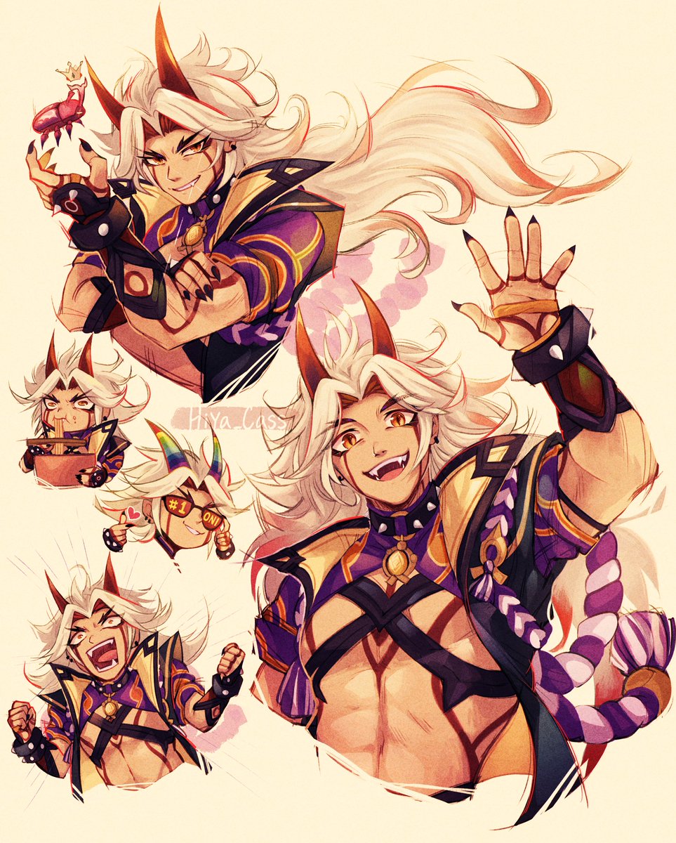 荒泷一斗 「Itto(s)!  #genshinimpact #aratakiitto」|cass ✨のイラスト