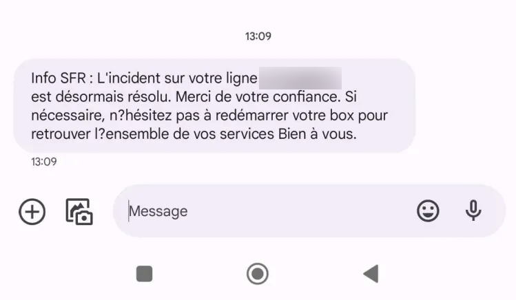 khossen's tweet photo. @REDbySFR Reçu ce dimanche... évidemment aucun technicien n'est passé et l'incident est toujours là 😫 https://t.co/R8bB3Kwtem