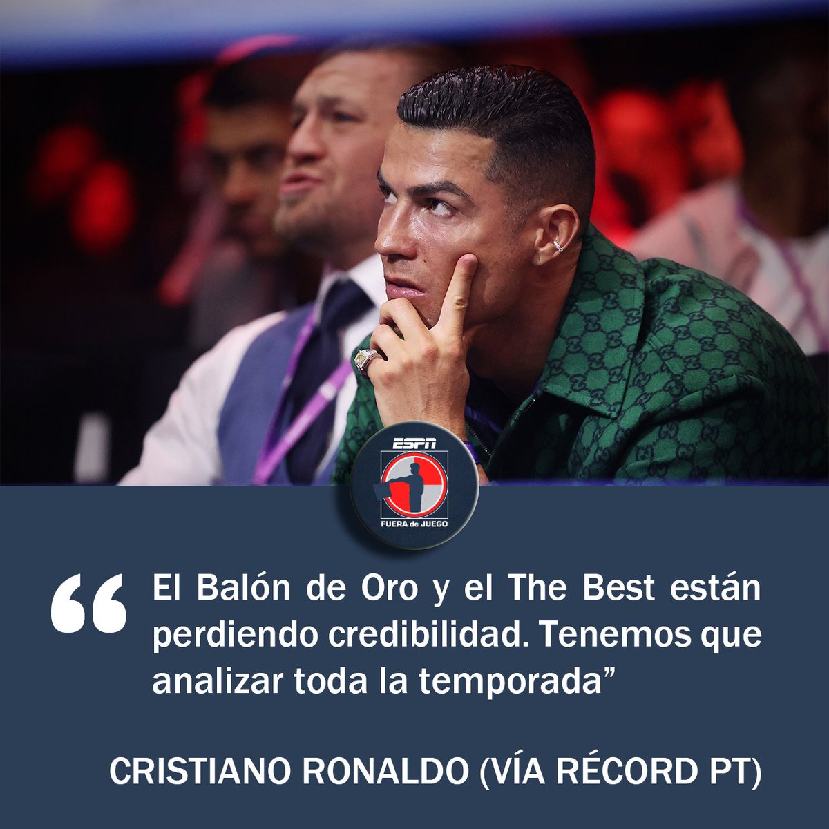 🔥 El dardo de Cristiano Ronaldo a los premios The Best y el Balón de Oro...