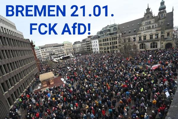 WOW‼️40.000  #Bremen 
GEGEN AfD! STABIL!
#DeutschlandStehtAufGegenRechts #LAUTgegenRechts #OpAfD
#wirsindmehr #Höcke
#gegendieAfD #fckafd
#München #Antifa #le2101 
#AfD_Wähler #Erfurt
#Abschaum #AfDVerbotjetzt #AfDgehoertnichtzuDeutschland
#NieWiederIstJetzt
#niewiederfaschismus
