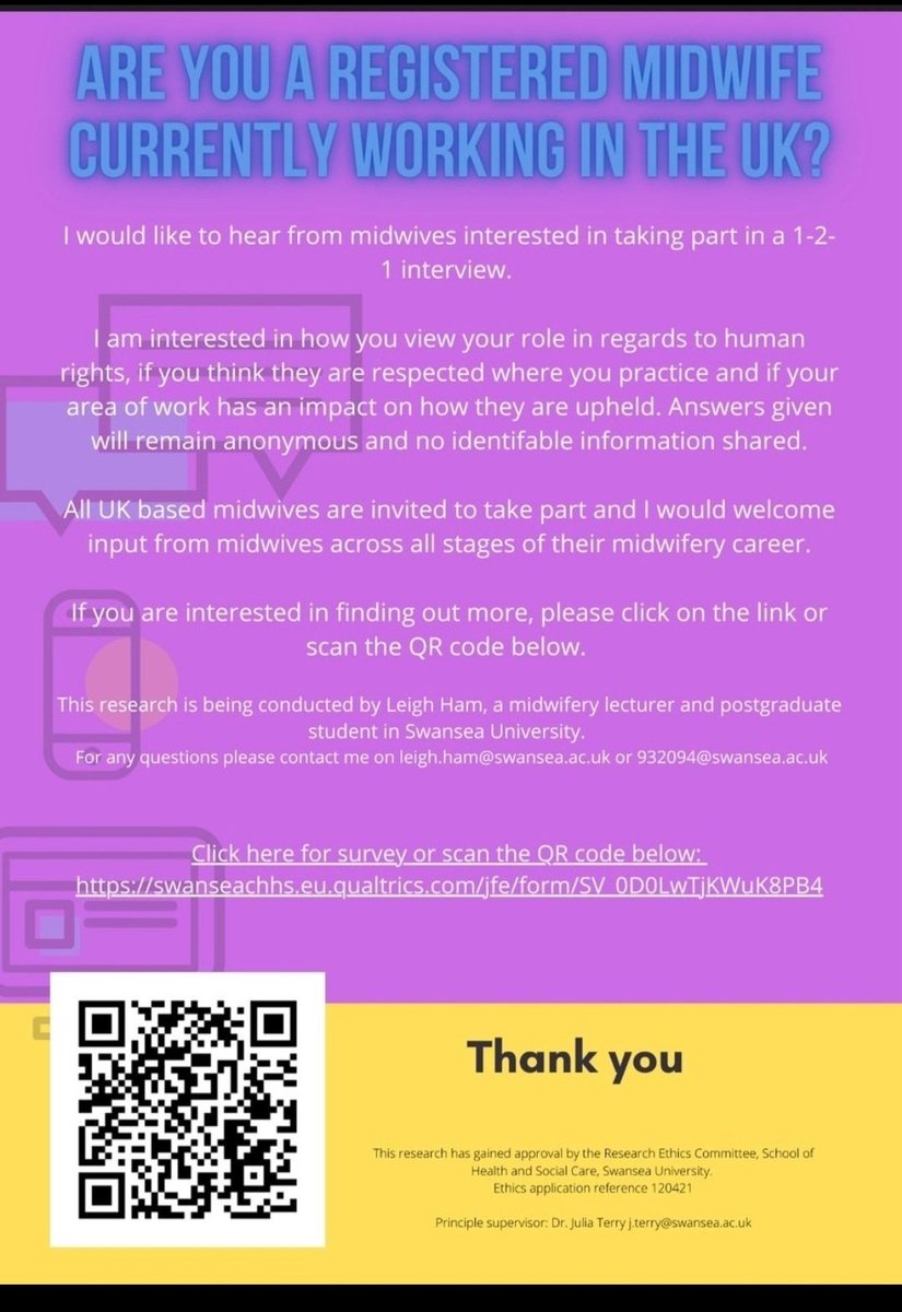 UK midwives! Please share and/ or consider taking part in my study. swanseachhs.eu.qualtrics.com/jfe/form/SV_0D…