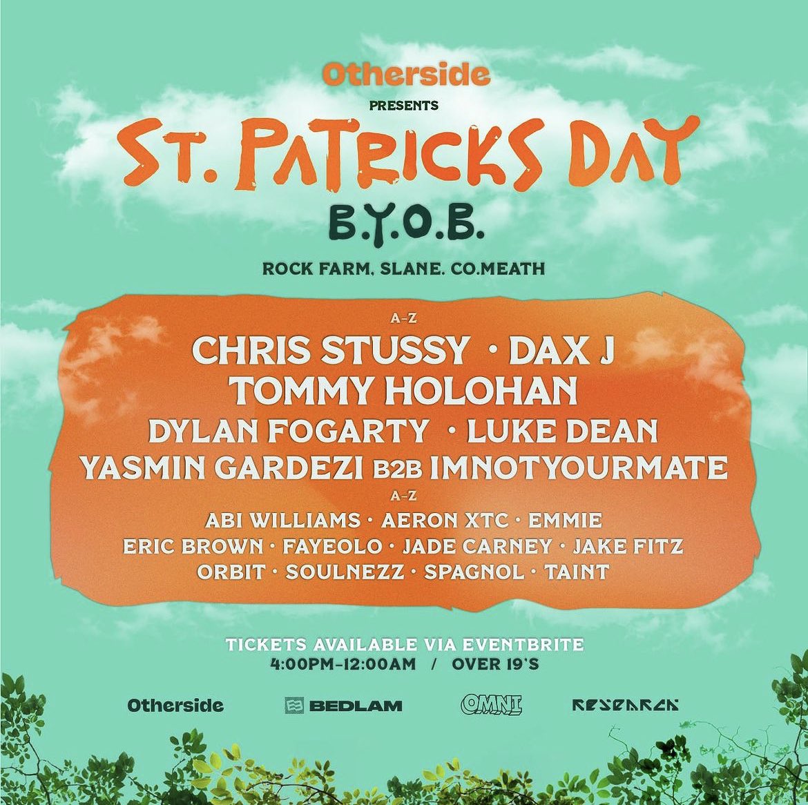 Playing alongside big dogs on Paddy’s Day ☘️

You can catch me &amp; Jake Fitz b2b right before Luke Dean &amp; Chris Stussy 🤝🏼