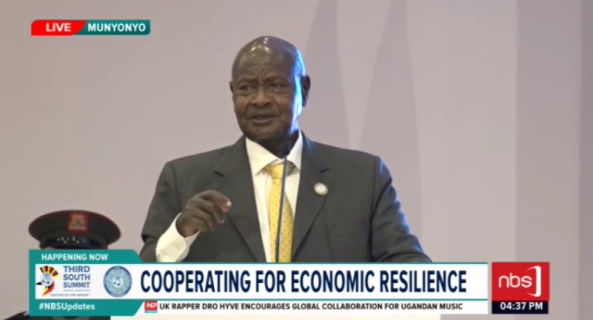 H.E. @KagutaMuseveni: Adam Smith wrote the book “The Source of the Wealth of Nations”. He said If you give people freedom of enterprise and specialization in what they can do best and then they exchange, you will create wealth easily.

 #G77ChinaSummitUg24 #NBSUpdates