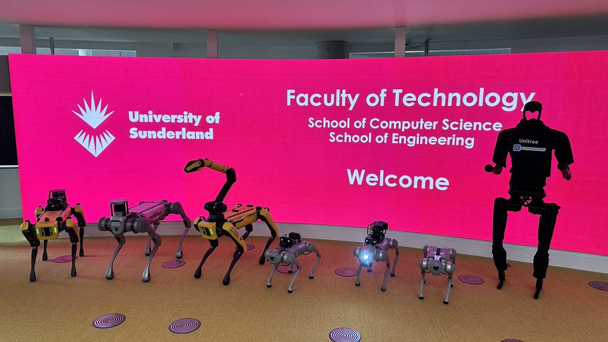 Fantastic demo today from <a href="/UnitreeRobotics/">Unitree</a> at <a href="/sunderlanduni/">University of Sunderland</a> Faculty of Technology. Got to see some amazing robotic technology and showcase our robot kennel. Thank you for coming to see us.