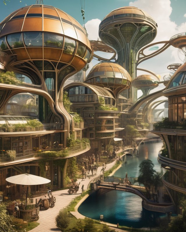 savabeam's tweet image. GM! Inspired by @FelixDelong Art Nouveau’s piece this morning 

#AIArt | #Solarpunk | #SolarGeneration